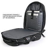 Cross Gear TSA Laptop Backpack with USB Charging Port and Combination Lock- Fits Most 17.3 Inch