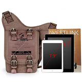 Koolertron Mens Boys Vintage Canvas Shoulder Military Messenger Bag Sling School Bags Chest