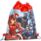 Marvel / Avengers Duffel Travel Bag & Sling Bag Iron Man Black Panther Print