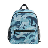 GIOVANIOR Marine Shark Whale Octopus Dolphin Jellyfish Travel School Backpack for Boys Girls Kids