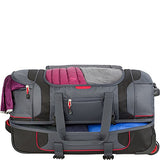 High Sierra Cermak 26" Wheeled Drop-Bottom Duffel (Mercury/Black/Crimson)