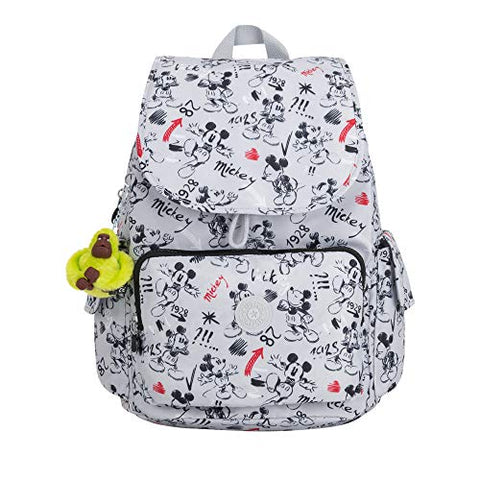 Kipling Disney's Minnie Mouse And Mickey Mouse City Pack Backpack Sketch Grey