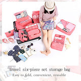 Unitravel 6 Set Packing Cubes Travel Luggage Organizer Compression Storage Bag