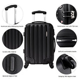 Lightweight 3 Piece Luggage Sets,Durable Hardshell Spinner Suitcase with TSA Approved Locks