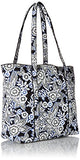 Vera Bradley Iconic Vera Tote-Signature, Snow Lotus, One Size