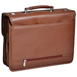 Double Compartment Laptop Briefcase, Leather, 15.4" in, Brown - Ashburn | Mcklein