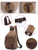 Lightweight Mini Canvas Backpack For Women Girls Purse Small Rucksack Sling Bag (Small, Black 2)