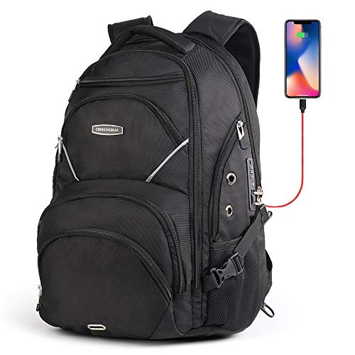 Cross Gear Laptop Backpack with Combination Lock- Fits Most 17.3 Inch Laptops and Tablets CR-9735I