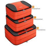 Gonex Large Packing Cubes, Double Sided Luggage Travel Organizer 3 pcs Orange