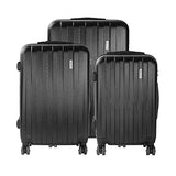 Bugatti 3 Piece Hard Case Luggage, Black