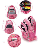 Tinksky Flowers Pattern Backpacks For Girls Elementary School Students Book Bag Pink