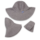 Wallaroo Hat Company Women’s Scrunchie Sun Hat – Grey/White Dots – UPF 50+, Ultra-Lightweight, Packable for Every Day, Designed in Australia.