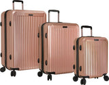 Anne Klein Dubai 3 Piece Hardside Luggage Set, Rose Gold