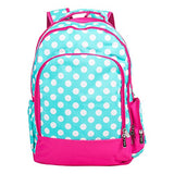 Reinforced Design Water Resistant Backpack And Lunch Bag Set (Aqua Dot)