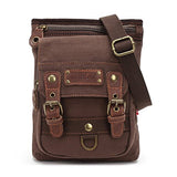 Small Canvas Vintage Shoulder Bag Multi-Pockets Crossbody Business Messenger Bags Sling Shoulder