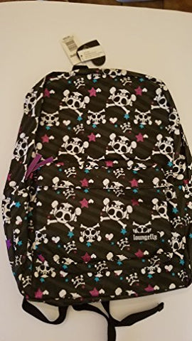 LoungeFly: Skull with crossbones wearing furry animal cap Backpack with stars and hearts:(with tags): Approx 16" tall x 13" wide