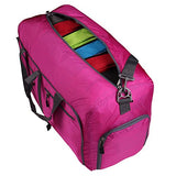 HEXIN Women and Men Travel Duffel Bag Foldable Lightweight Duffle Bags Pink