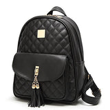 Women'S Simple Design Fashion Quilted Casual Backpack Leather Backpack For Women