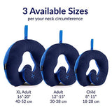 BCOZZY Chin Supporting Patented Travel Pillow - Prevents The Head from Falling Forward in Any Sitting Position, Providing Comfort and Support for The Neck and Head. Adult Size (Navy)