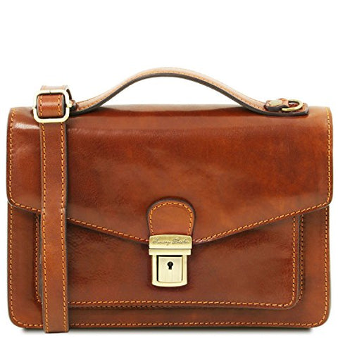 Tuscany Leather Eric Leather Crossbody Bag Honey Leather Bags For Men