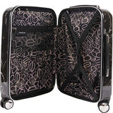 BEBE Luggage Reyna Hardside Carry-on Spinner, Black Marble