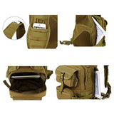 Tactical Military Daypack Sling Chest Pack Bag Molle Laptop Backpack Large Crossbody Bag (ACU camo)