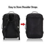 Hynes Eagle 38L Flight Approved Weekender Carry on Backpack Black 2017