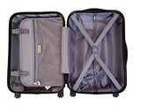 3Pc Luggage Set Suitcase Travel Hardside Rolling 4Wheel Spinner Carryon Black