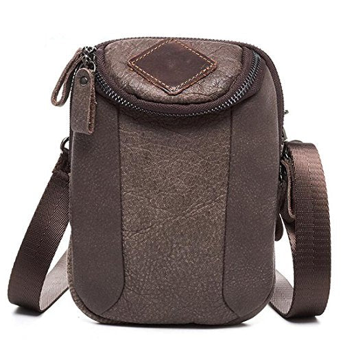 Sealinf Men'S Leather Shoulder Crossbody Purse Cellphone Pouch Saddlebag Wallet (Pattern 4)
