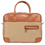 Banuce 14" Laptop Messenger Bag for Men Canvas Leather Business Tote Tablet Shoulder Satchel