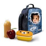 Doginthehole Kid'S Feral Pug Dogs Design Food Bags Cute Neoprene Lunch Bag For Camping