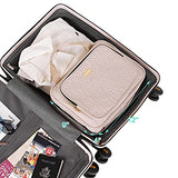 NISHEL 4 Sections Hanging Travel Toiletry Bag Organizer, Water Resistant Large Makeup Cosmetic Case for Bathroom Shower, Pink