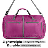 Gonex 60L Foldable Travel Duffel Bag Water & Tear Resistant, Rose Red