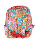 Vera Bradley Laptop Backpack Quilted Cotton Paisley in Paradise,Large