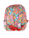Vera Bradley Laptop Backpack Quilted Cotton Paisley in Paradise,Large