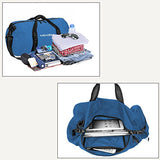 HEXIN Carry On Bag Travel Duffel Tote Unisex Weekender Bag Blue