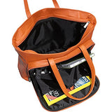 AmeriLeather Cosmopolitan Leather Tote (Burgundy)