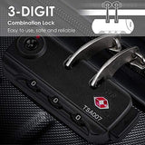 SSLine 3 Piece Luggage Sets Suitcase,Expandable ABS Lightweight Hardshell Spinner Wheel 3 Piece Set Travel Bag with TSA Lock 20/24/28 inch (Black)