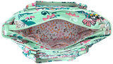 Vera Bradley Iconic Glenna Satchel, Signature Cotton, Mint Flowers