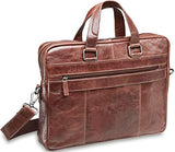 Mancini Single Compartment 15.6" Laptop/Tablet Briefcase in Burgundy