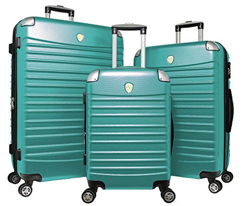 World Traveler Expedition 3-Piece Hardside Spinner Luggage Set, Green