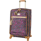 Steve Madden Midsize Softside Expandable Luggage With Spinner Wheels (24In, Dark Purple)