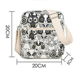 ABage Girl's School Backpack Set 3-Piece Canvas Bookbags Travel Laptop Backpacks, Black