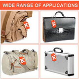 4 Pieces Initial Silicone Luggage Tags for Travel Baggage ID Labels Bag Suitcase Tag with Privacy Name Card and Stainless Steel Loop (Letter K)
