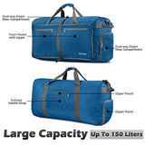 Gonex 150L Extra Large Duffle Bag, Packable Travel Luggage Shopping XL Duffel Deep Blue
