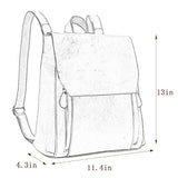 ABage Women's Backpack Purse Vintage Faux Leather Daypack College School Backpack, Brown