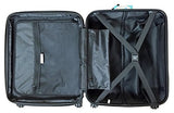 Carryon Travel Bag Rolling 4 Wheel Spinner Lightweight Luggage Case Silver