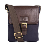 Hidesign Bedouin Canvas And Leather Cross Body, Blue