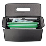 Solo Morgan 17.3 Inch Rolling Laptop Catalog Case With Hanging File System, Black