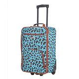 Rockland 2 Piece Luggage Set, Blue Leopard, One Size